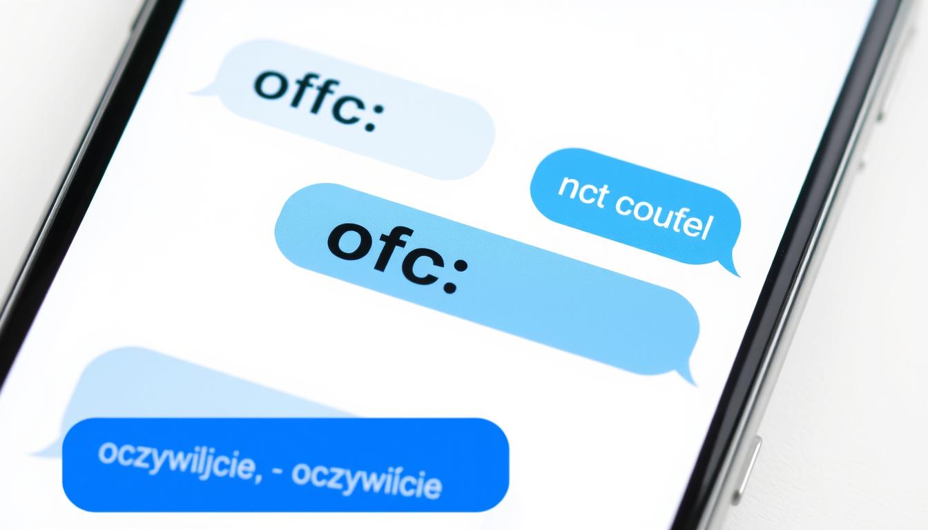 Skrót OFC oznaczający of course (oczywiście) w wiadomości tekstowej