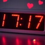 Zegar pokazujący lustrzaną godzinę 17:17 w kontekście miłości i relacji